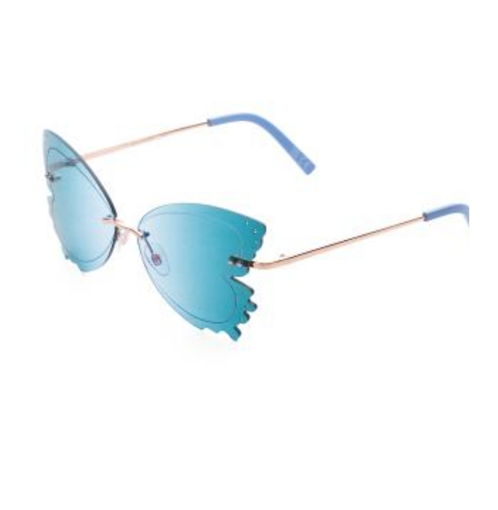 NEW NWT Betsey Johnson Butterfly Blue Sunglasses